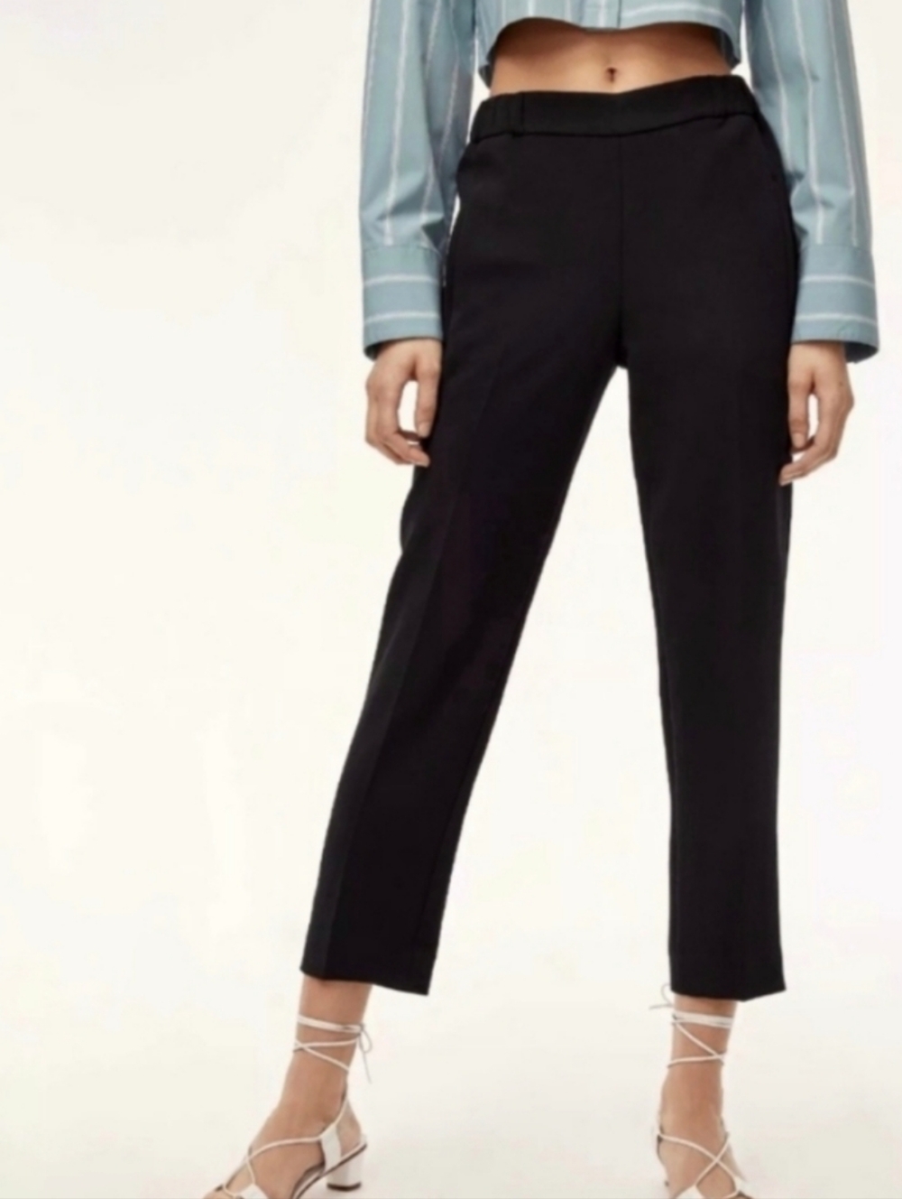 Aritzia Wilfred Darontal Trouser Pants In Black Size 6